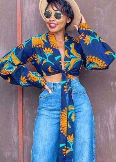 Zuri Bold Bloom Wrap Top