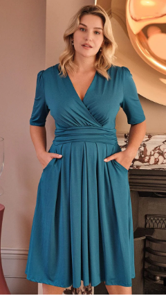 Emerald Grace Wrap Dress